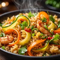 Thai Fried Rice with Vegetable Ribbons
