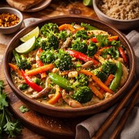 Thai Ginger Coconut Vegetable Toss
