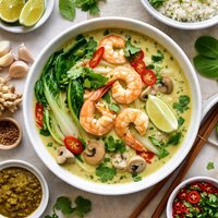 Thai Green Curry Shrimp Soup