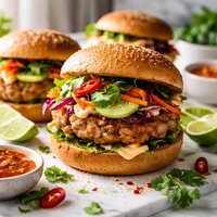Thai Inspired Turkey Burgers Low Fat