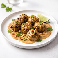 Thai Meatballs with Peanut Sauce