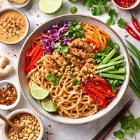 Thai Noodles with Spicy Peanut Sauce