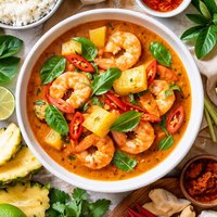 Thai Prawn and Pineapple Curry Kaeng Khua Saparot