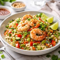 Thai Shrimp and Fresh Vegetable Rice