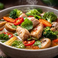 Thai Style Chicken Vegetable Soup