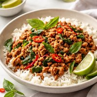 Thai Style Ground Turkey with Chiles and Basil