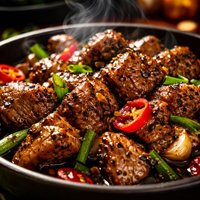 Thai Style Pork in Black Pepper Moo Pat Prik Thai Dam