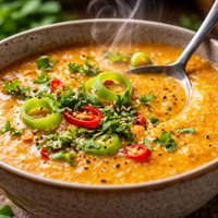 Thai Sweet Potato and Leek Soup