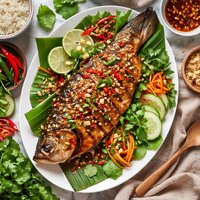 Thai Whole Grilled Fish with Sweet Sour Glaze