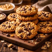 The Best Peanut Butter Oatmeal Chocolate Chip Cookies