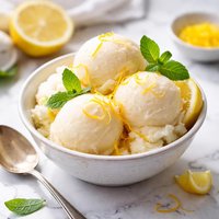 The Best Vanilla Lemon Sorbet