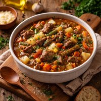 The Veggiest Beef and Vegetable Soup