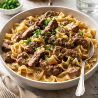 Thick and Creamy One Pot Beef Stroganoff