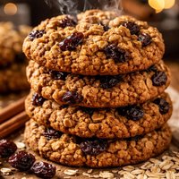 Thick Chewy Oatmeal Raisin Cookies