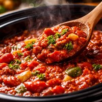 Thick Chunky Tomato Sauce with Veggies Crock Pot