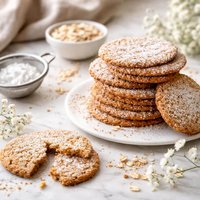 Thin and Crisp Powdered Oatmeal Cookies