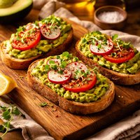 Three Avocado Sandwiches