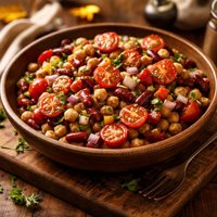 Three Bean and Tomato Salad