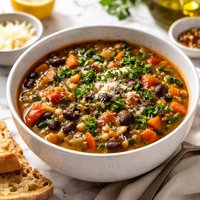Three Bean Lentil Soup