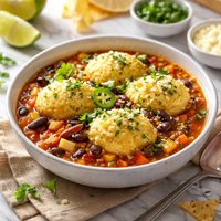 Three Bean Mexistrone W Cornmeal Dumplings