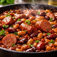 Three Beans and Franks Bake