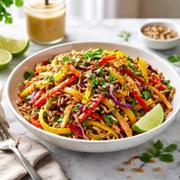 Three Bell Pepper Slaw with Chipotle Dressing
