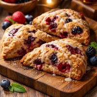 Three Berry Scones