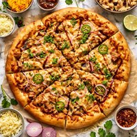Three Cheese Bbq Chicken Pizza