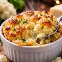 Three Cheese Cauliflower Soufle Kounoupithiou