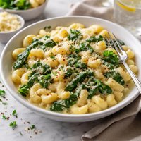 Three Cheese Macaroni with Spinach
