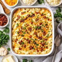 Three Cheese Mashed Potato Casserole