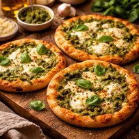 Three Cheese Pesto Pizzas