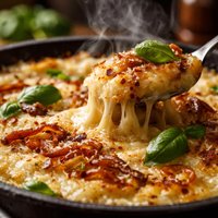 Three Cheese Polenta Gratin Alla Genovese