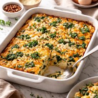 Three Cheese Spinach Egg Casserole