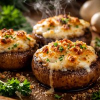 Three Cheese Stuffed Mushrooms