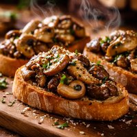 Three Mushrooms Crostini