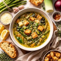 Three Onion Asparagus Soup
