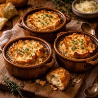 Three Onion Soup Gratinee