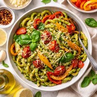 Three Pepper Pesto Pasta