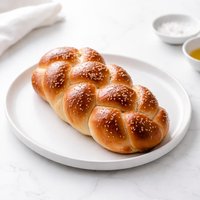 Three Stranded Braided Challah Bread