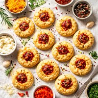 Thumbprint Cookies Savory Cheddar