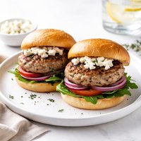Thyme Turkey Burgers with Goat Cheese