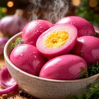 Tickled Pink Pickled Eggs or Pretty in Pink Pickled Eggs