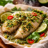 Tilapia Pockets with Cilantro Lemongrass Mojo