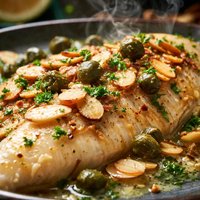 Tilapia Sole or Flounder with Capers and Almonds