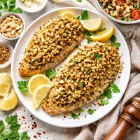 Tilapia White Chocolate Macadamia Crusted Tilapia