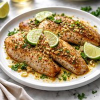 Tilapia with Garlic Lime Butter