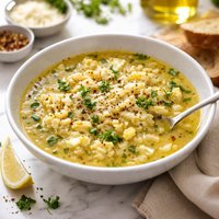 Tiny Pasta and Egg Soup