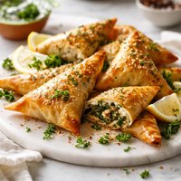 Tiropetakia Spinach and Feta Filled Phyllo Triangles