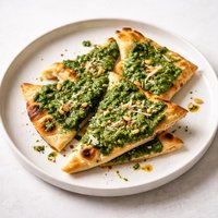 Toasted Flat Bread with Pesto